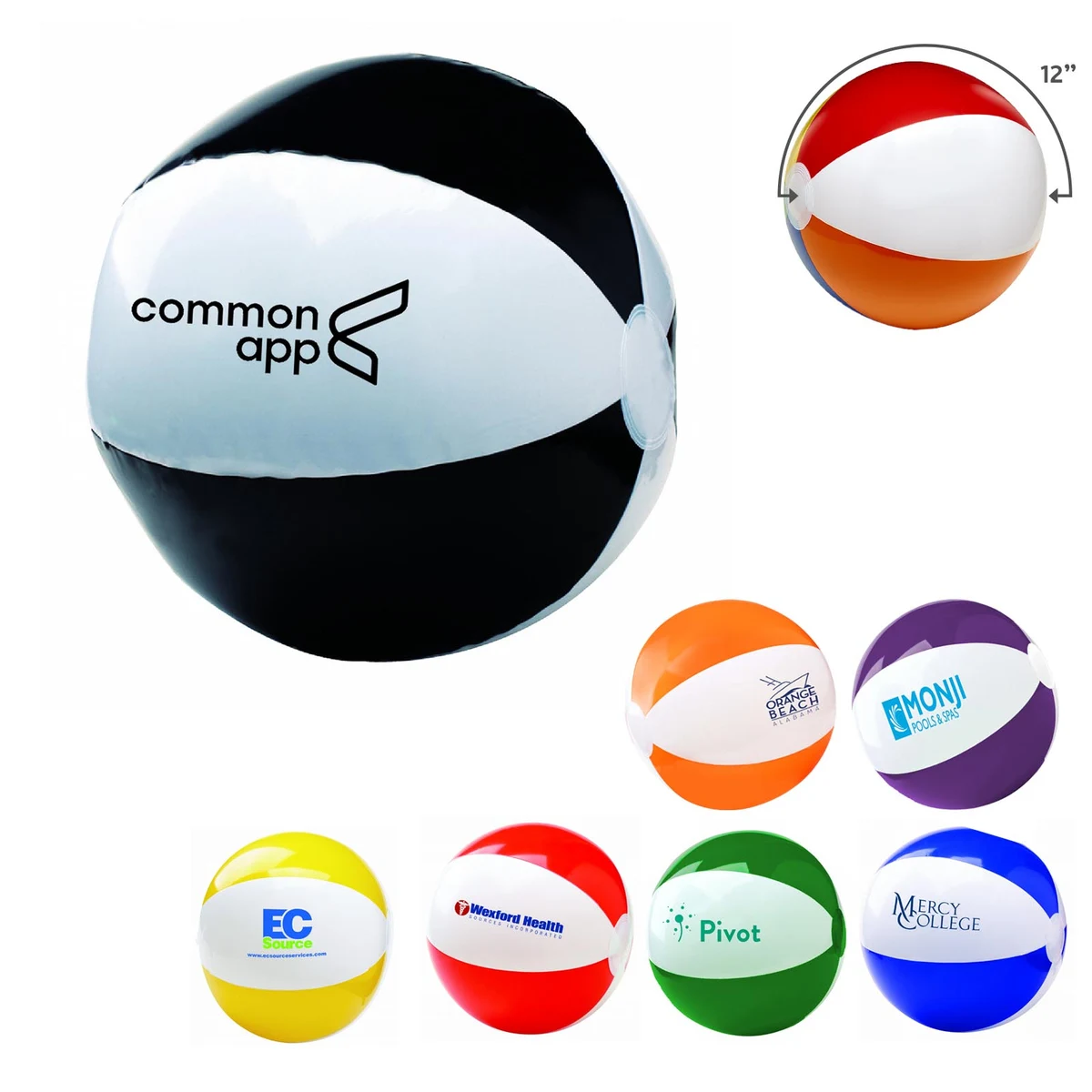 12" Two Tone Beach Ball 1