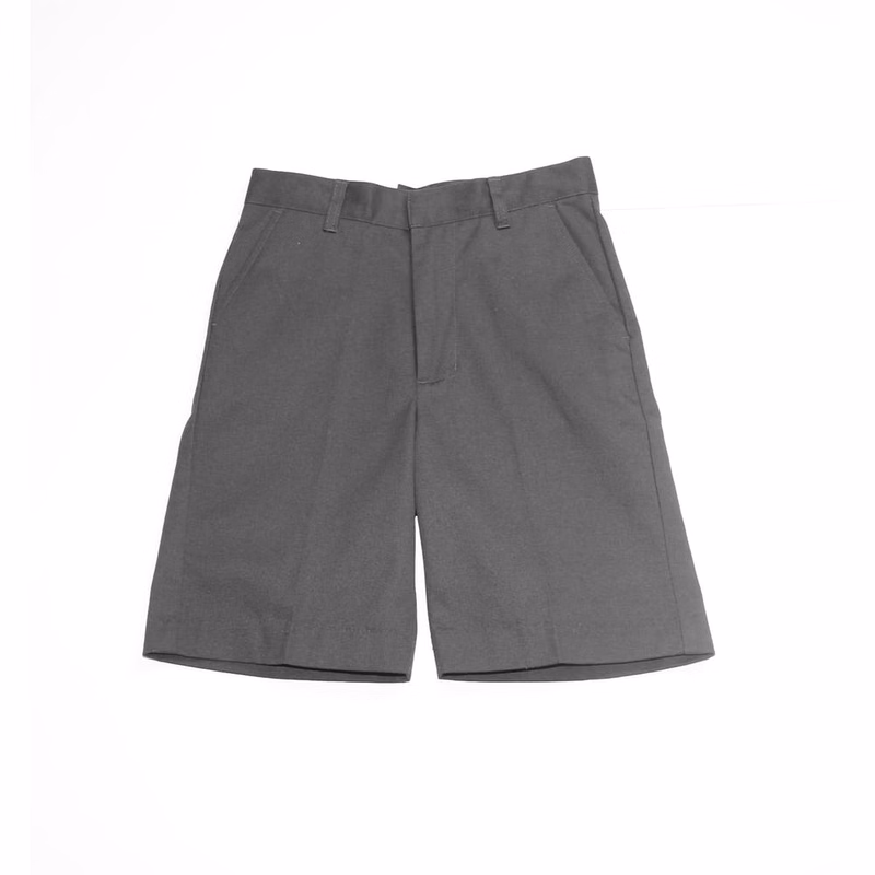Boys' Uniform Shorts - Size 8 - 20 Gray Flat Front