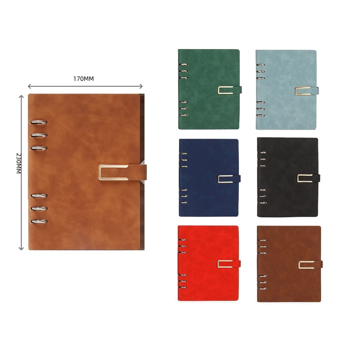 A5 Notebook 6-Ring Binder W/ Magnetic Snap Closure 1