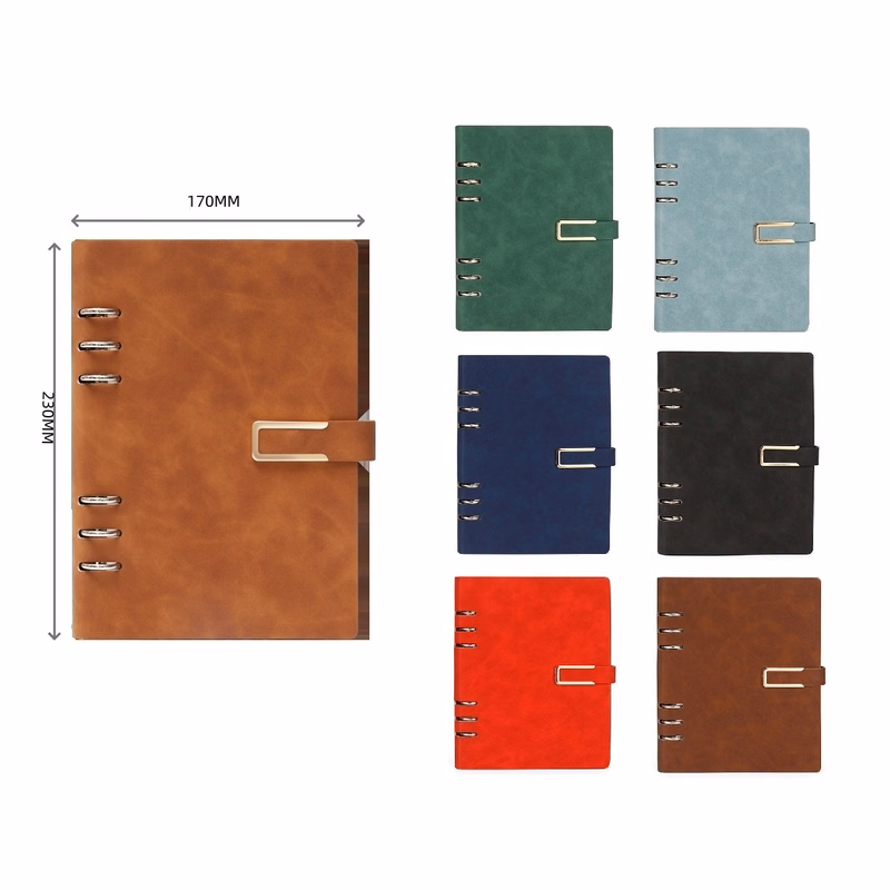 A5 Notebook 6-Ring Binder W/ Magnetic Snap Closure