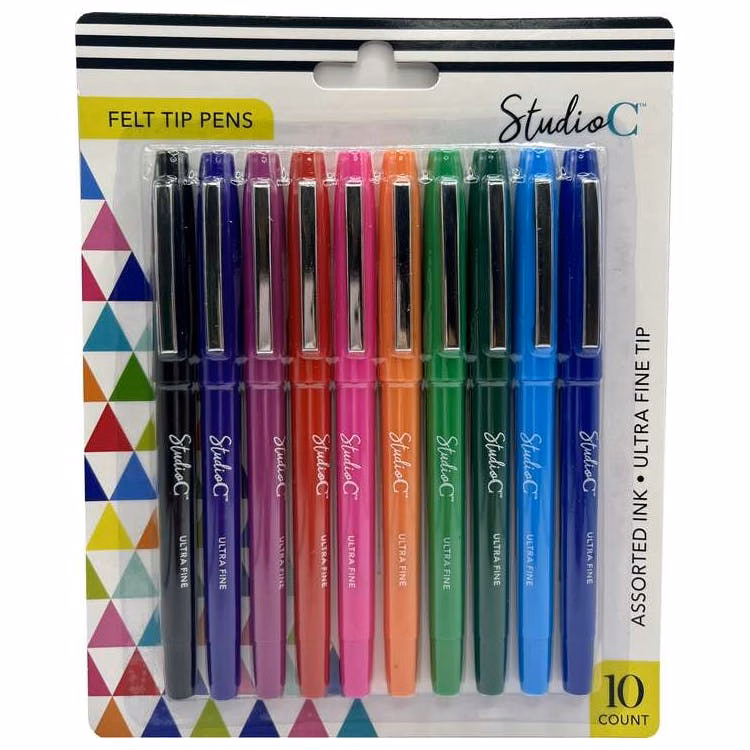 Felt Tip Pens - 10 Count