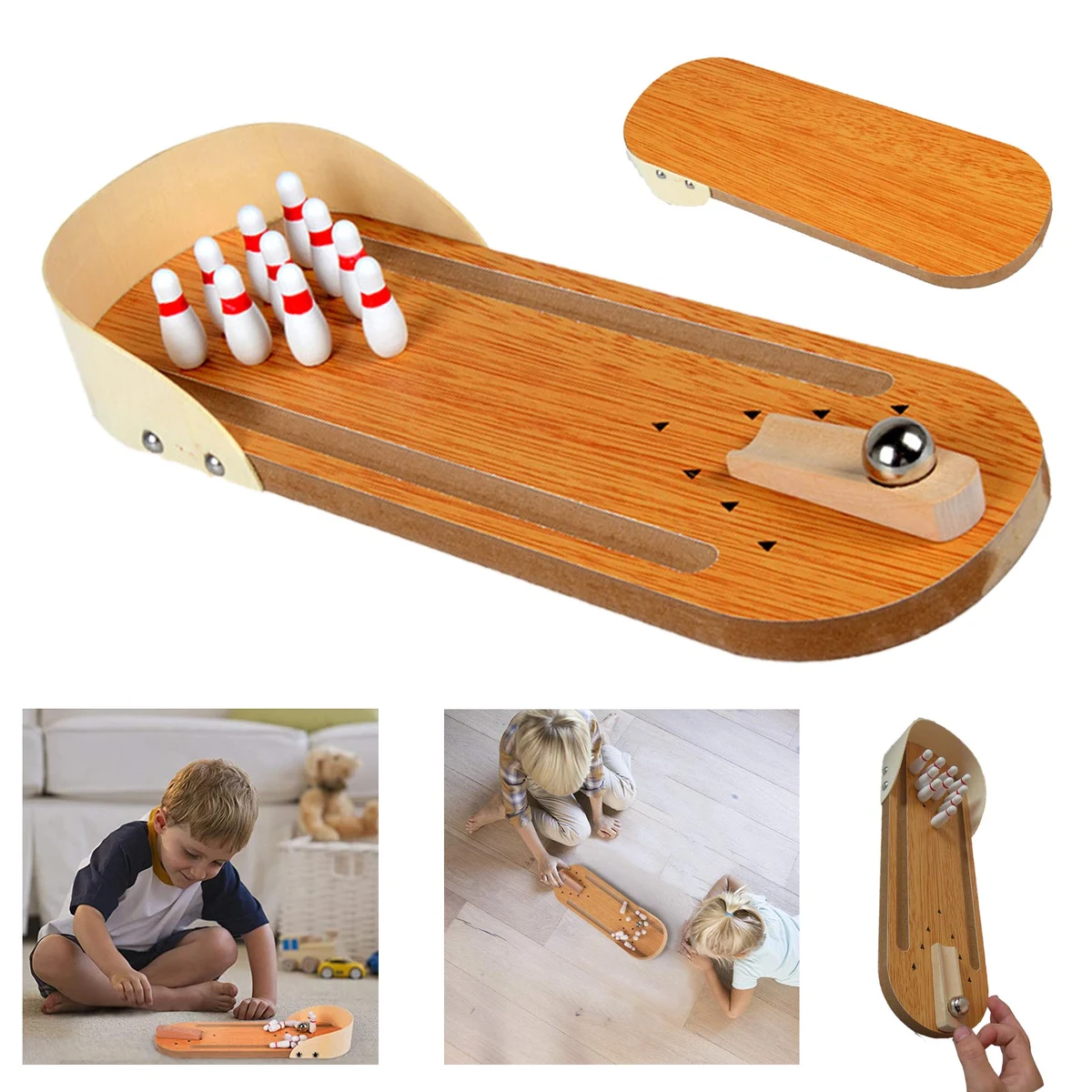 Desktop Wooden Miniature Bowling 1