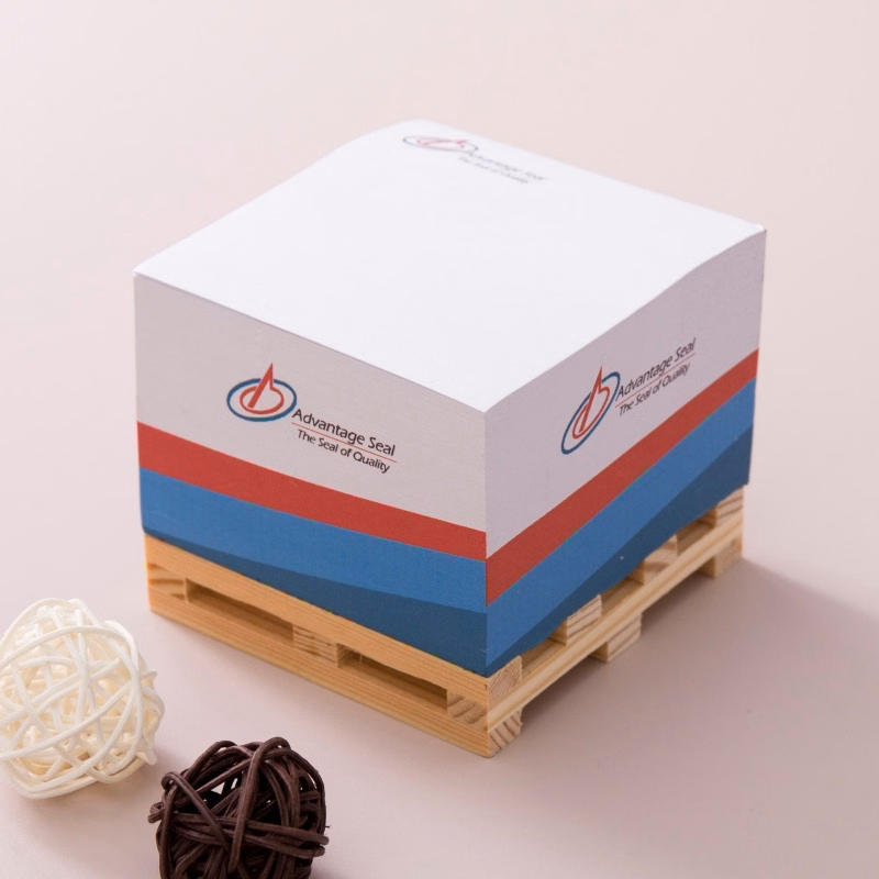 Customized Small Pallet Sticky Note Cube with Wood Pallet