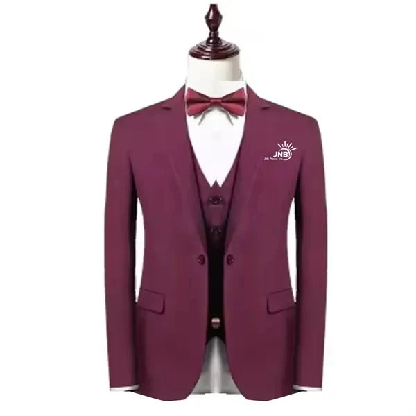 Stylish Men's Slim Suit Three Piece with One Center Button 1