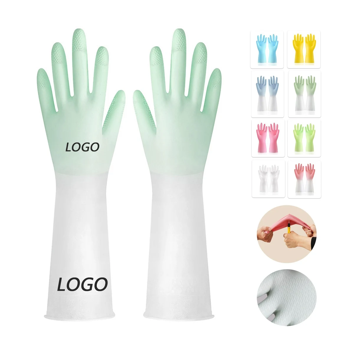 Rubber Kitchen Dishwashing Gloves 1