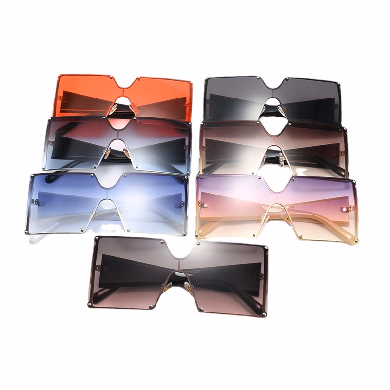 Square Oversized Vintage Shades Female Sun Glasses
