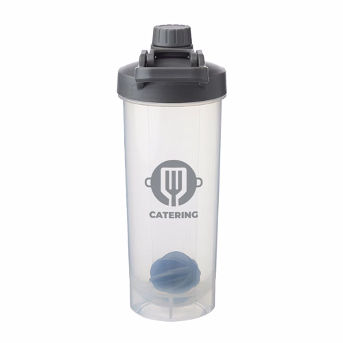 Durable Plastic Shaker Bottle with Mixer Handle