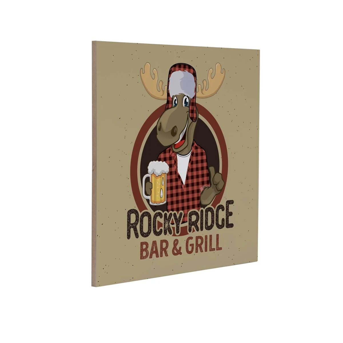 12" x 12" MDF Wood Print 1