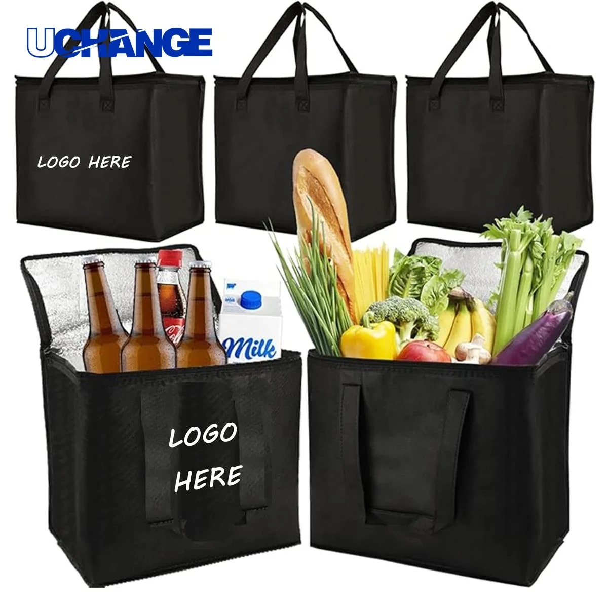 Non-Woven Waterproof Thermal Cooler Bag Leakproof Food Carry 1