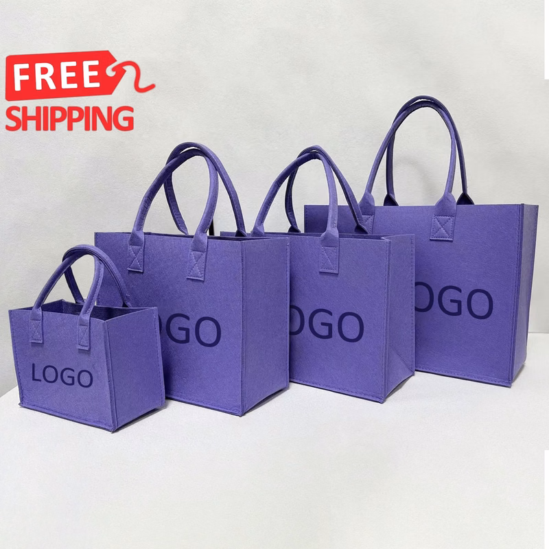Foldable Felt Reusable Shopping Tote Bag