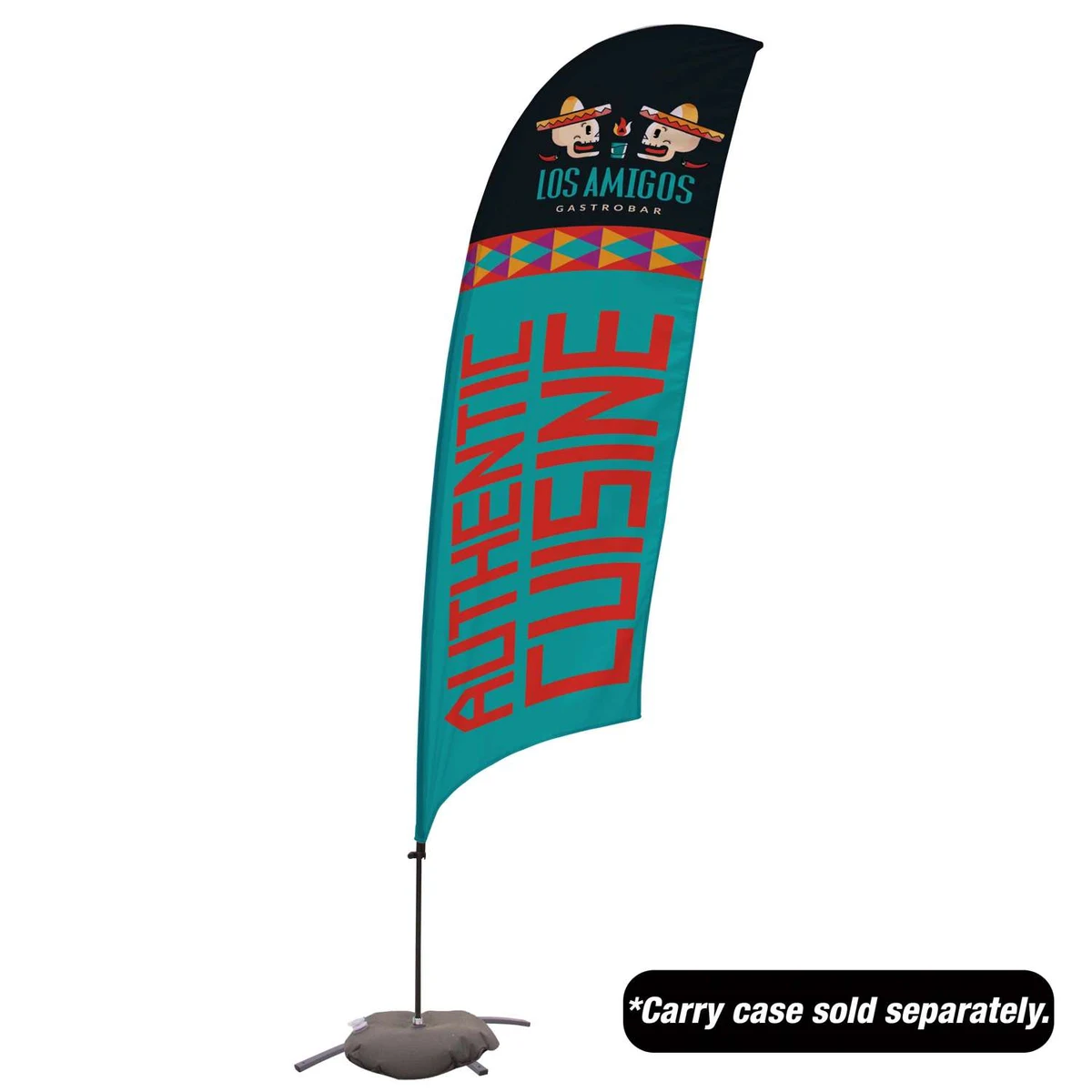 10.5' Value Razor Sail Sign Kit (Single-Sided with Cross Base) 1