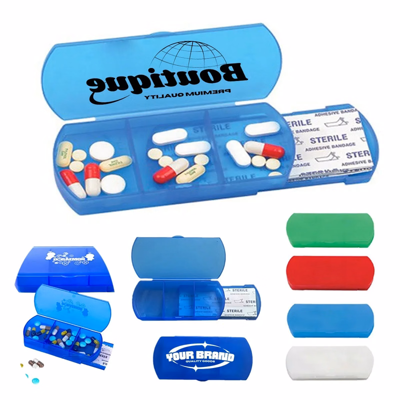 Double Layer Pill Organizer Daily Vitamin Medicine Box