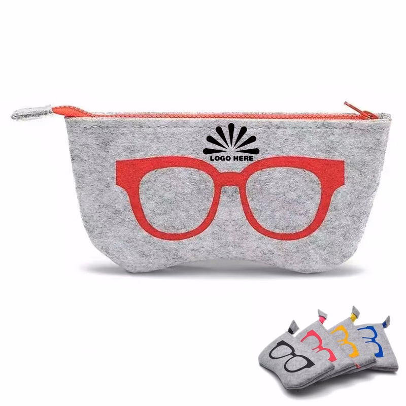 Thickened Felt Glasses Bag With Customizable Logo