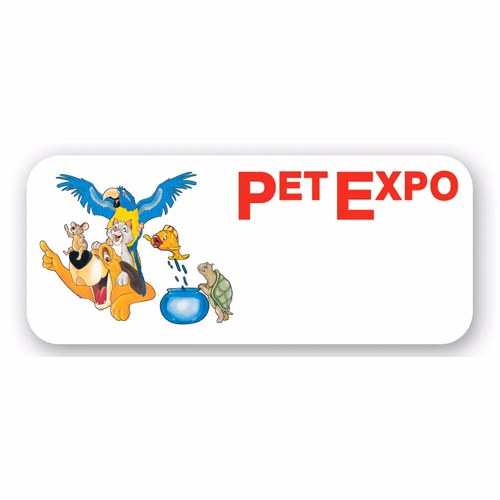 Laminated Name Badge (1.5"x3.5") Rectangle