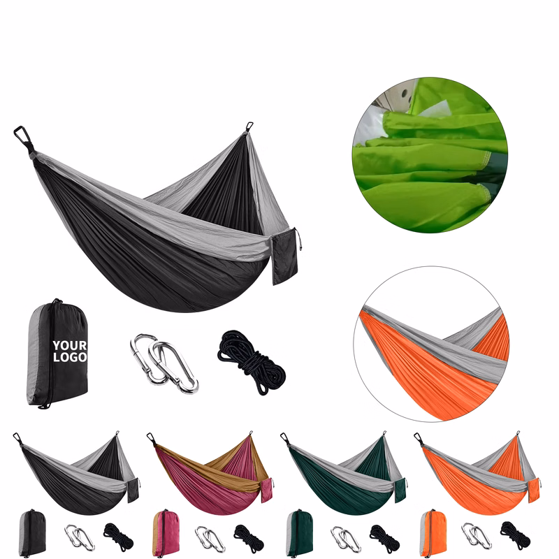 Lightweight Nylon Camping Hammock With Strap Kit