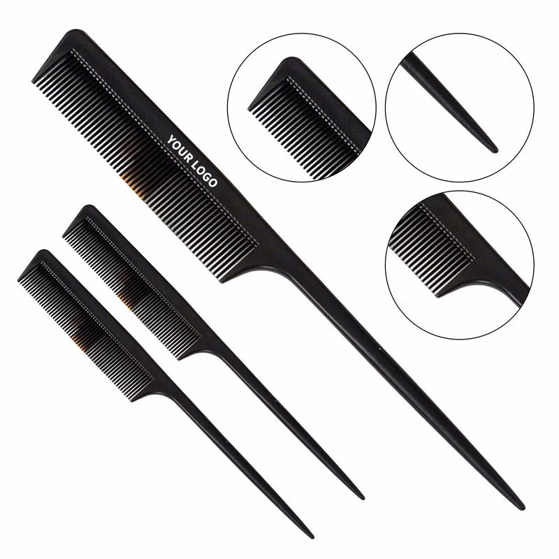 Skinny Hairdresser Rat Tail Comb Narrow Tooth Teasing Design