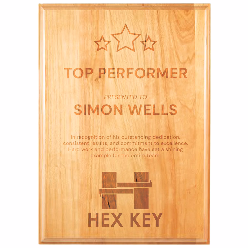 5" x 7" Genuine Cherry Plaque