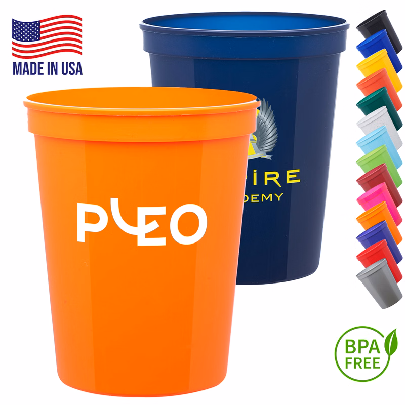 16 oz. USA Made Stadium Cups w/ Custom Logo Stadium Cups