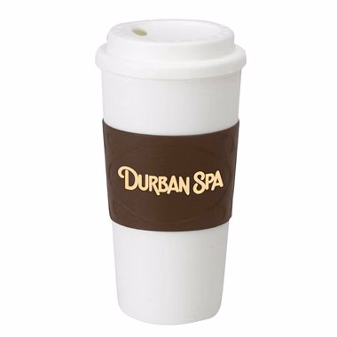16oz Double Wall Plastic Tumbler with Color Rubber Sleeves (BPA Free)
