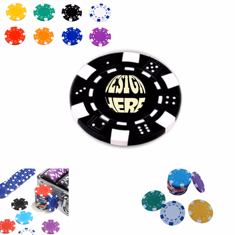Custom Casino Style Clay Dice Poker Chip MOQ100
