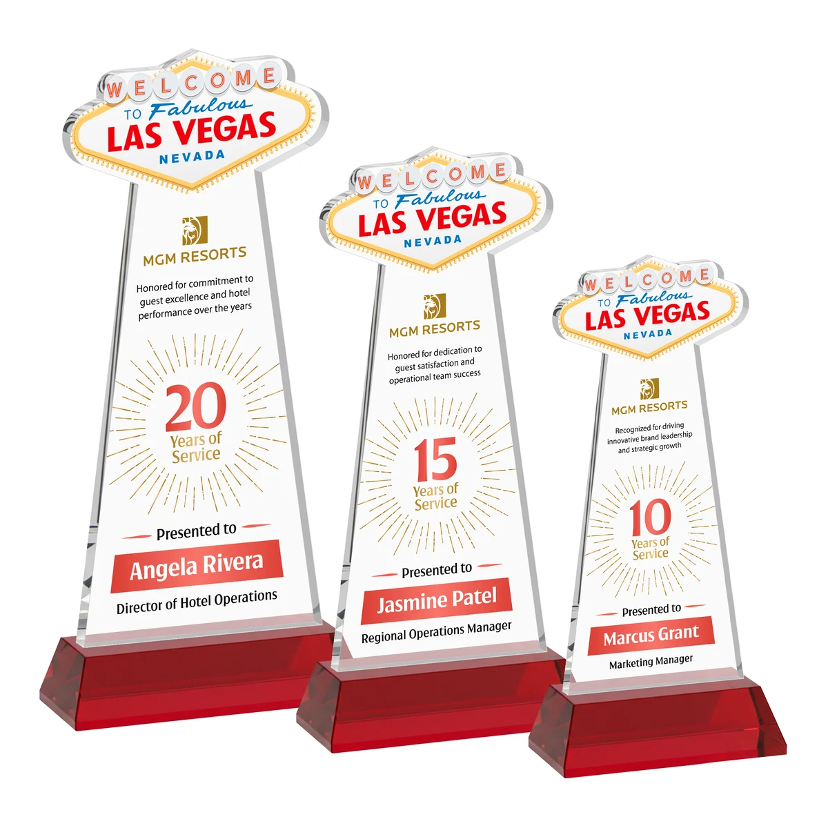 Las Vegas VividPrint™ Award on Hartford Base - Red 1