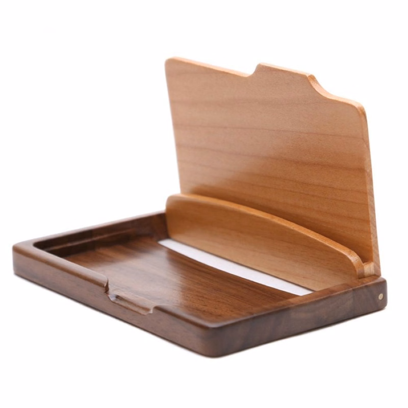 Walnut Solid Wood Business Card Box