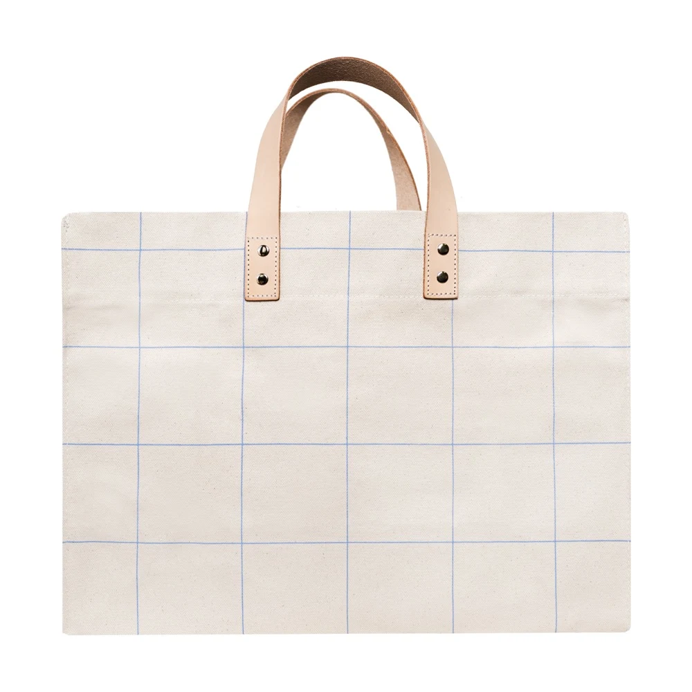 18 Oz. Heavyweight Manhattan Tote Windowpane Plaid 1