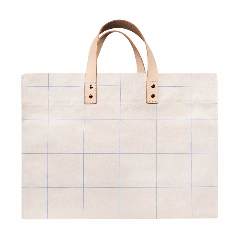 18 Oz. Heavyweight Manhattan Tote Windowpane Plaid