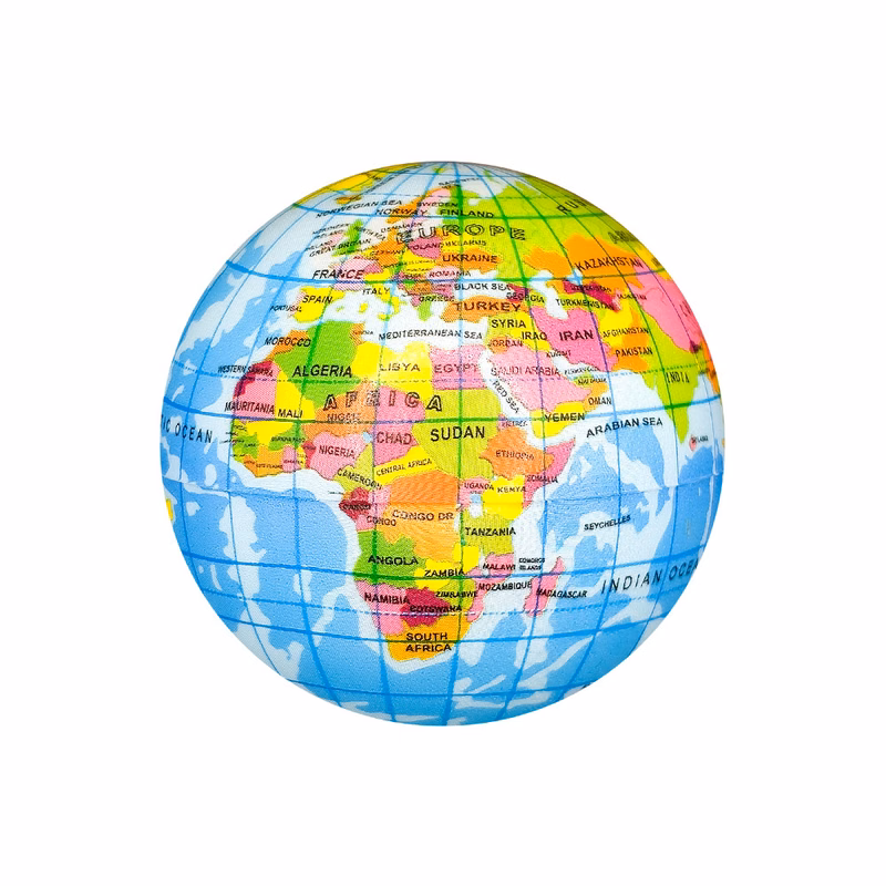 Printed Globe PU Ball 3”