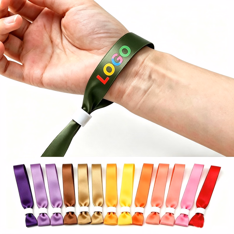 Disposable Ribbon Wristband For Festival Entry