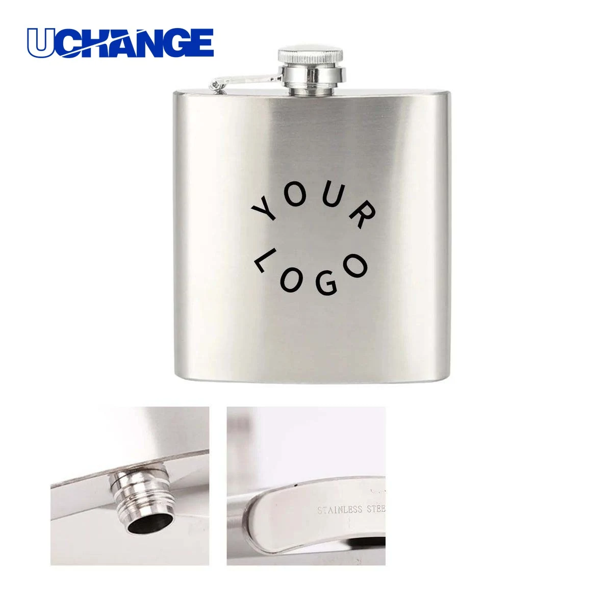 Compact 10 Oz Flask Bottle for Travel and Outdoor Use, custom water bottle with logo imprint 1