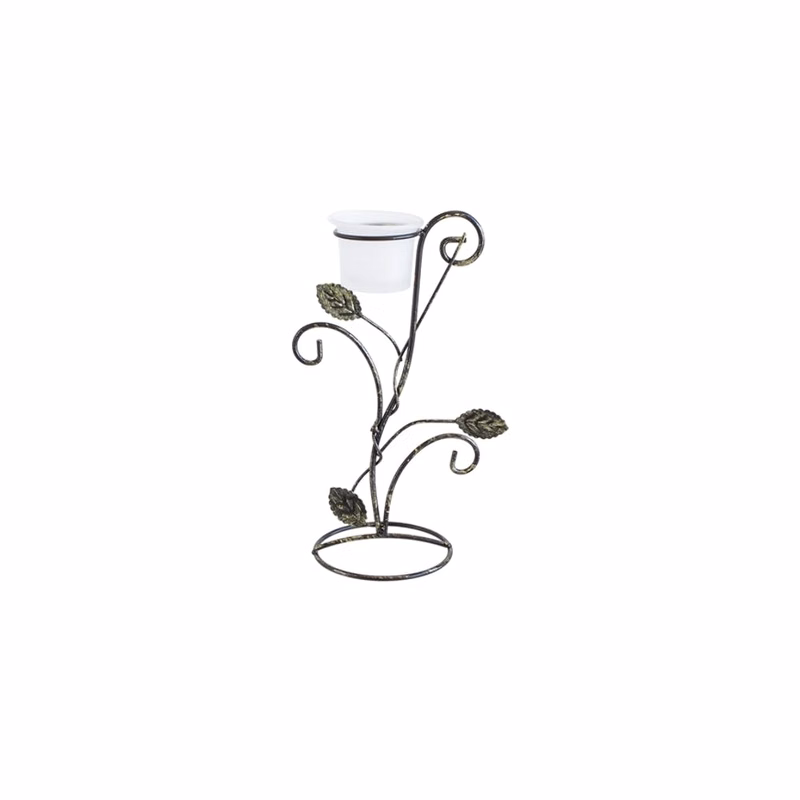 Votive Metal Leaf Candle Holders - Bronze