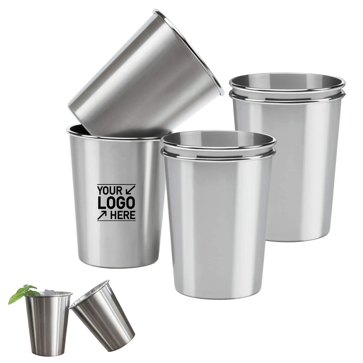 16oz Stainless Steel Pint Cup 304 Juice Beer Cup 1