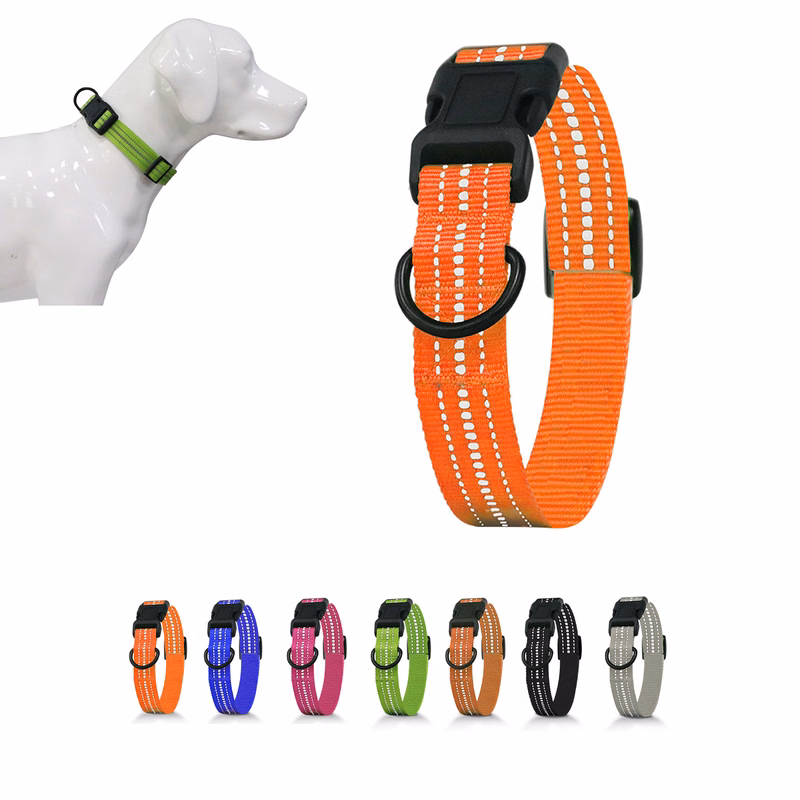 Dog Collar With Buckle Adjustable Safety Nylon Collar
