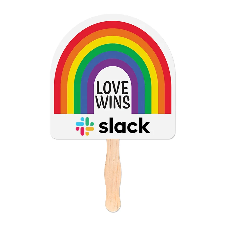 Rainbow Shaped Hand Fan 1