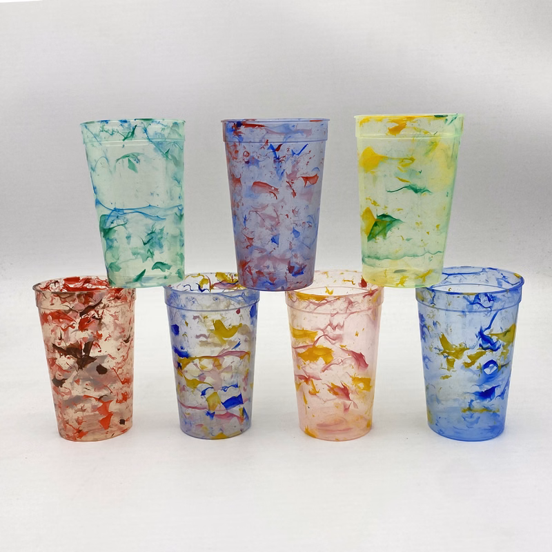 16oz. Plastic Stadium Cup (Flow pattern)