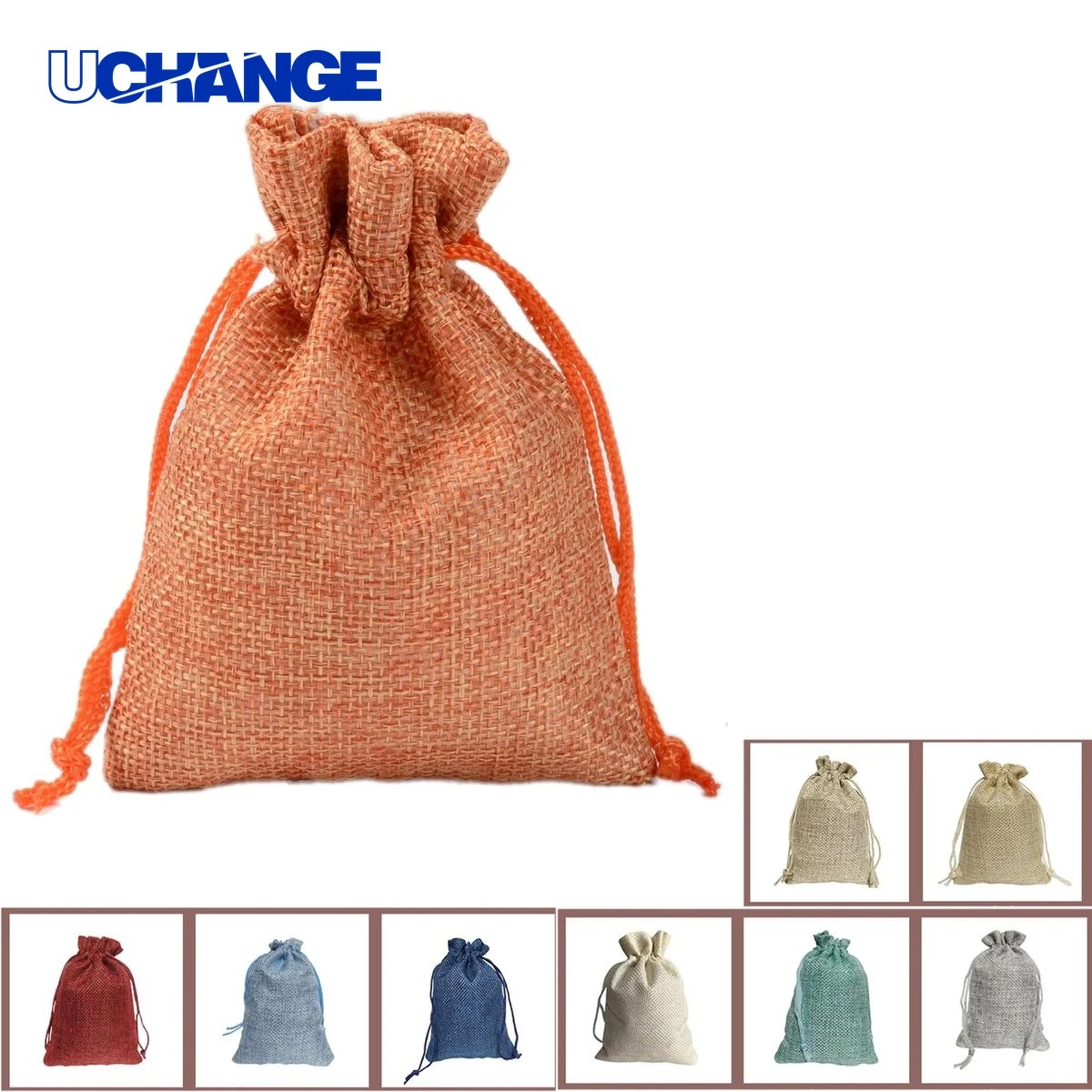 Burlap Jute Drawstring Bag 1