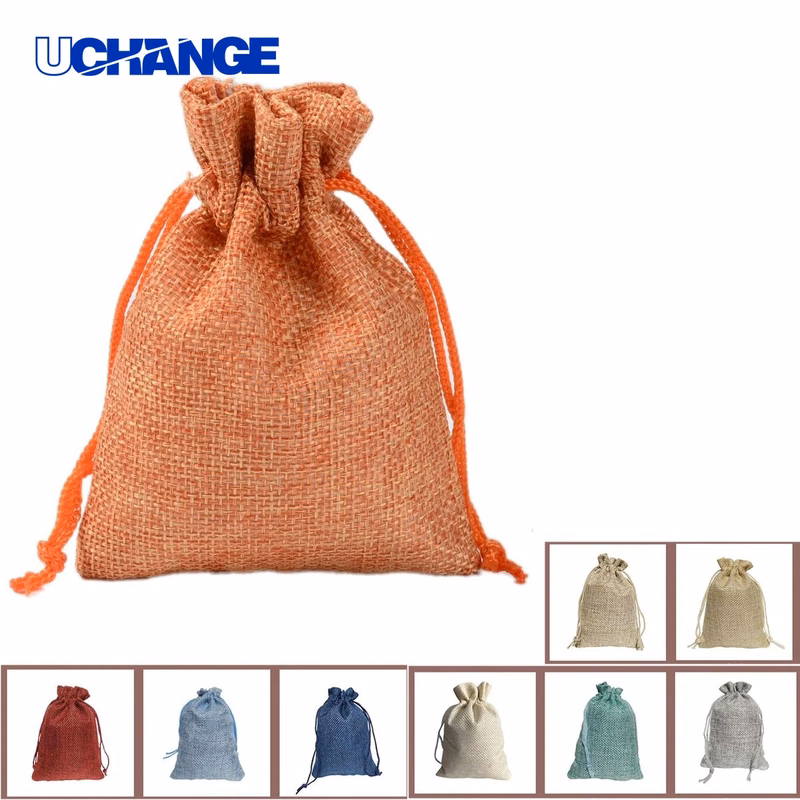Burlap Jute Drawstring Bag