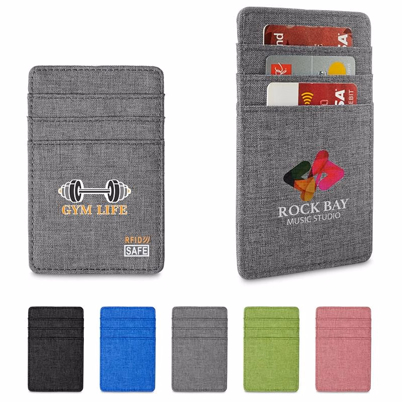 Heathered RFID Wallet with 6 Card Pockets
