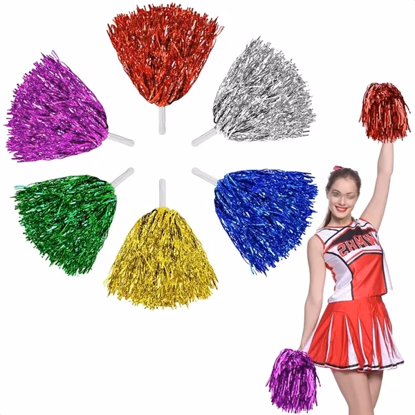 Custom 14" 500 Streamer Solid Plastic Pom with Paddle Handle — Trade Show Promo