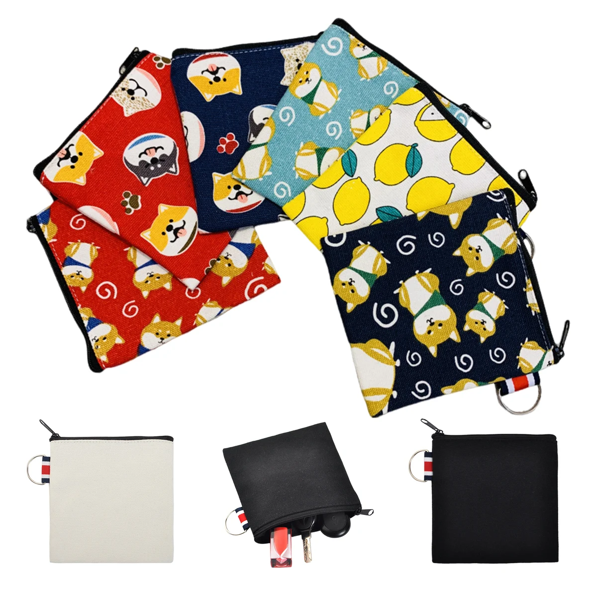 Canvas Key Zipper Pouch 1