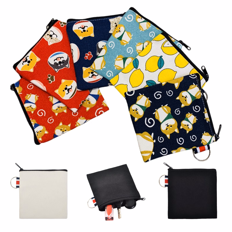 Canvas Key Zipper Pouch