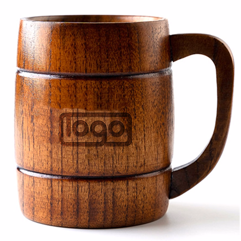 18 Oz Tankard Handmade Wooden Beer Mug w/Handle