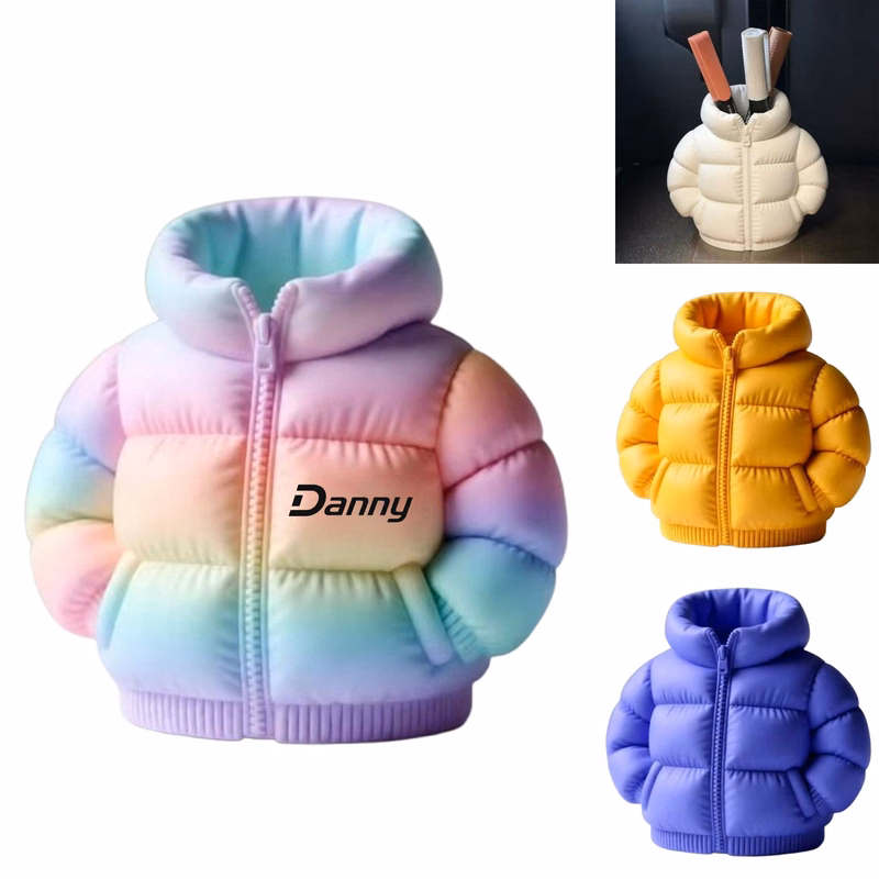 3D Puffer Jacket Pen Holder