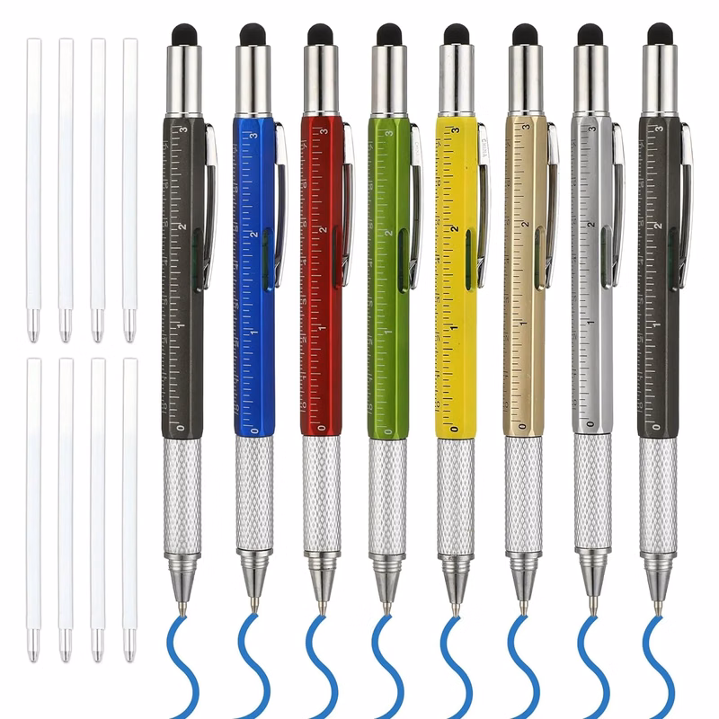 Multi 6 in 1 Tool Ballpoint Pen MOQ 100PCS