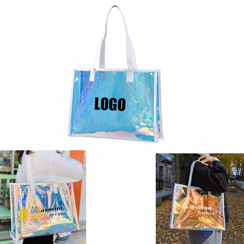 Clear Iridescent PVC Tote Bag