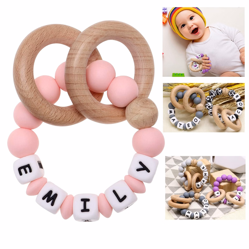 Customized Grasping Activity Shaker Grab and Spin Rattles