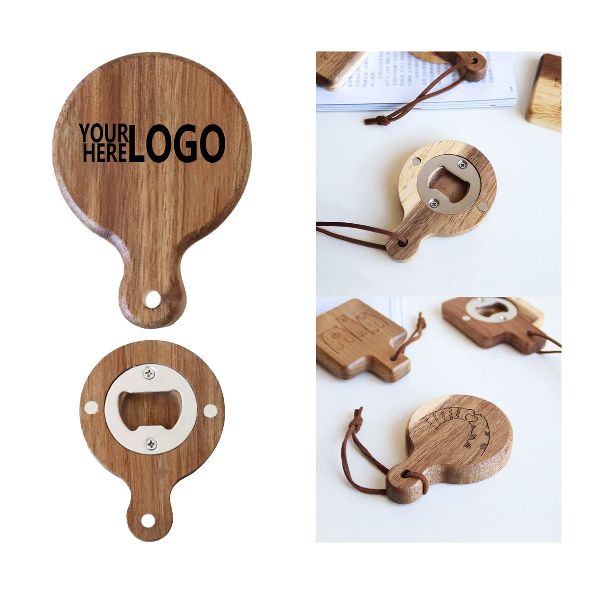 Magnetic Wooden Bottle Opener with Custom Options 1