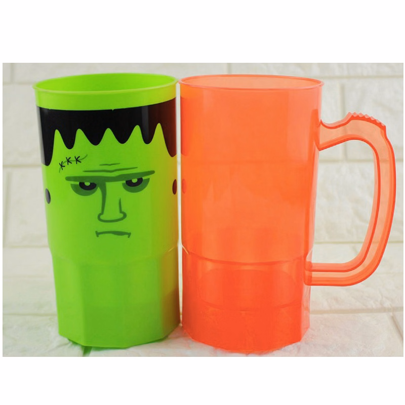 Food grade PP material, plastic Beer Mug Handle Cup Eco-Friendly Reusable Hot Sale
