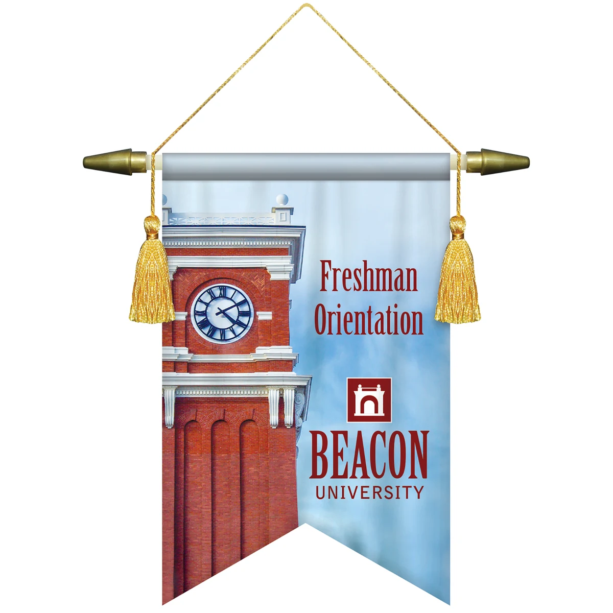 7" x 10" Podium Banner, Angle Cut / No Fringe 1